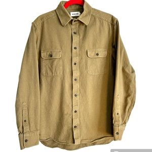 Taylor Stitch Yosemite Flannel Button Down Men’s Shirt SZ 42 Light Olive Green